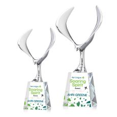 Maverick Eagle Full Color Clear on Celestina Base Animals Crystal Award - Metal Awards