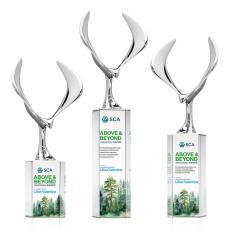 Maverick Eagle Full Color Clear on Dakota Base Animals Crystal Award - Metal Awards