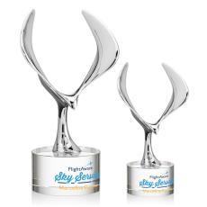 Maverick Eagle Full Color Clear on Marvel Base Animals Crystal Award - Metal Awards