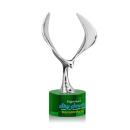 Maverick Eagle Full Color Green on Marvel Base Animals Crystal Award