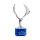 Maverick Eagle Full Color Blue on Marvel Base Animals Crystal Award