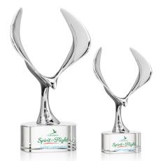 Maverick Eagle Full Color Clear on Paragon Base Animals Crystal Award - Eagle Awards