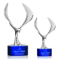 Maverick Eagle Full Color Blue on Paragon Base Animals Crystal Award - Eagle Awards