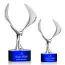 Maverick Eagle Full Color Blue on Paragon Base Animals Crystal Award