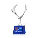Maverick Eagle Full Color Blue on Robson Base Animals Crystal Award