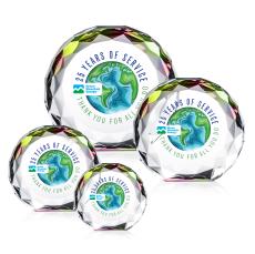 Seville Full Color Prismatic Circle Crystal Award - Crystal Diamond Awards