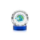 Seville Full Color Blue on Alberton Base Circle Crystal Award