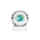 Seville Full Color White on Alberton Base Circle Crystal Award