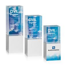 Glencoe Full Color Obelisk Crystal Award - Crystal Pillar Awards