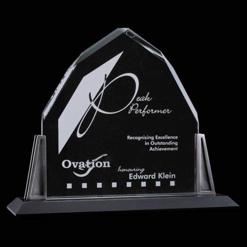 Corporate Awards - Metal Awards - Avalon Pewter Arch & Crescent Crystal Award