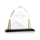 Avalon Gold Arch & Crescent Crystal Award