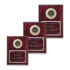 Jansenn Plaque - Rosewood/Gold - Wood Plaques