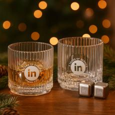 Swiss Force S/S Ice Cubes & 2 Dillard OTR - Etched Barware