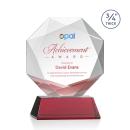 Bradford Full Color Red on Newhaven Base Crystal Award
