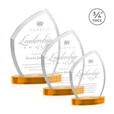 Daltry Amber on Alberton Base Abstract / Misc Crystal Award - Newest Additions