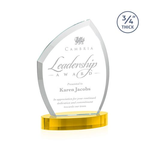 Corporate Awards - Crystal Awards - Daltry Gold on Alberton Base Abstract / Misc Crystal Award