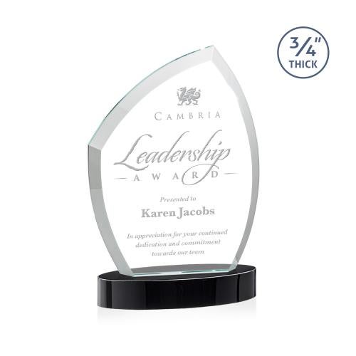 Corporate Awards - Crystal Awards - Daltry Black on Alberton Base Abstract / Misc Crystal Award