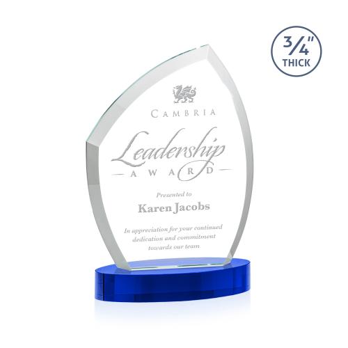 Corporate Awards - Crystal Awards - Daltry Blue on Alberton Base Peak Crystal Award