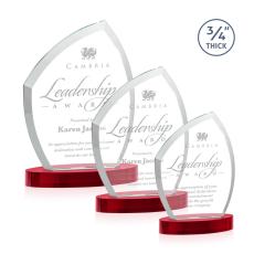 Daltry Red on Alberton Base Abstract / Misc Crystal Award - Newest Additions