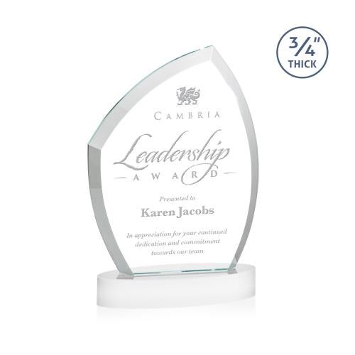 Corporate Awards - Crystal Awards - Daltry White on Alberton Base Abstract / Misc Crystal Award