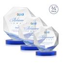 Bradford Full Color Blue on Alberton Base Crystal Award