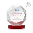 Bradford Full Color Red on Alberton Base Crystal Award