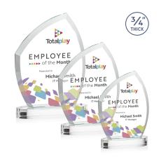 Daltry Full Color Clear on Alberton Base Abstract / Misc Crystal Award - Newest Additions