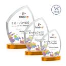 Daltry Full Color Amber on Alberton Base Peak Crystal Award