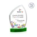 Daltry Full Color Green on Alberton Base Abstract / Misc Crystal Award
