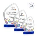 Daltry Full Color Blue on Alberton Base Peak Crystal Award