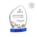 Daltry Full Color Sky Blue on Alberton Base Peak Crystal Award