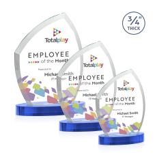 Daltry Full Color Sky Blue on Alberton Base Abstract / Misc Crystal Award - Newest Additions