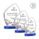 Daltry Full Color Sky Blue on Alberton Base Abstract / Misc Crystal Award