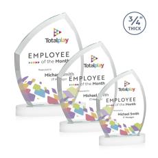 Daltry Full Color White on Alberton Base Abstract / Misc Crystal Award - Newest Additions