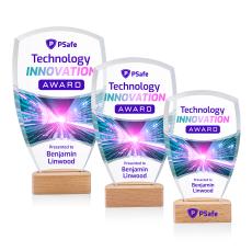 Hendrick Full Color Arch & Crescent Crystal Award - Newest Additions