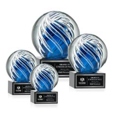 Genista Black on Hancock Base Spheres Glass Award - Corporate Awards