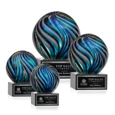 Malton Black on Hancock Base Spheres Glass Award - Art Glass Awards