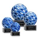 Naples Black on Hancock Base Spheres Glass Award
