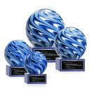 Naples Blue on Hancock Base Spheres Glass Award