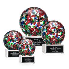 Fantasia Clear on Hancock Base Spheres Glass Award - Crystal Awards