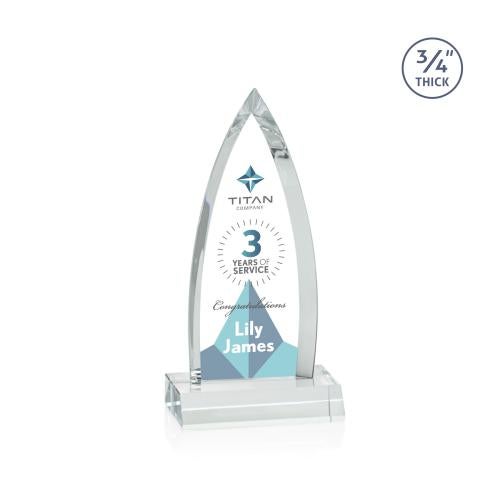 Corporate Awards - Full Color Awards - Shildon Full Color Clear Crystal Award