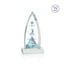 Shildon Full Color Starfire Arch & Crescent Crystal Award