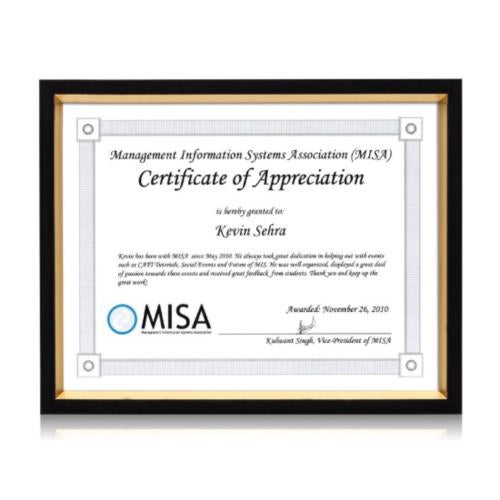 Corporate Awards - Certificate Frames - Gilda Certificate Frame 