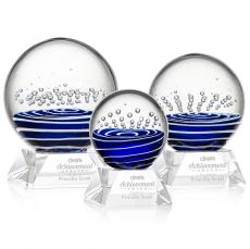 Tranquility Clear on Sheffield Base Spheres Glass Award - Modern Awards