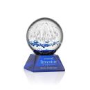 Starburst Blue on Sheffield Base Spheres Glass Award