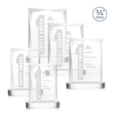 Messina Starfire on Alberton Base Rectangle Crystal Award - Corporate Awards