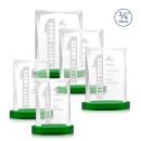 Messina Green on Alberton Base Rectangle Crystal Award