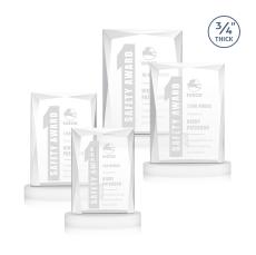 Messina White on Alberton Base Rectangle Crystal Award - Newest Additions