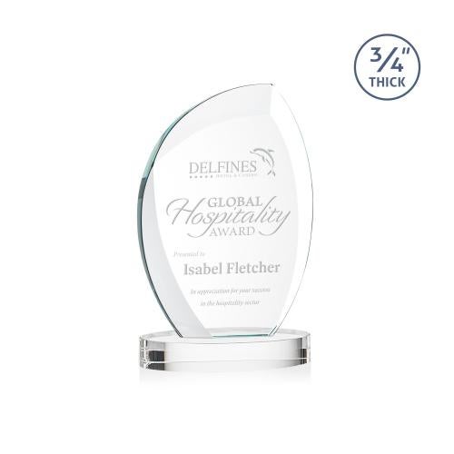 Corporate Awards - Crystal Awards - Wichita Clear on Alberton Base Peak Crystal Award