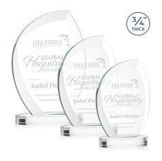 Wichita Clear on Alberton Base Flame Crystal Award - Crystal Flame Awards